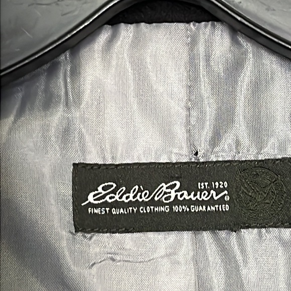 Eddie Bauer Black Short Wool Lined Button Front 2 Pockets Blazer/Jacket - Picture 6 of 16